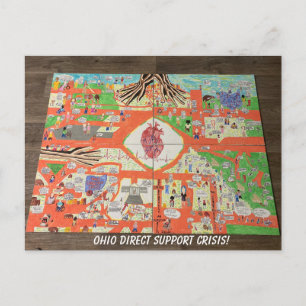 Postal Poster de crisis de soporte directo de Ohio
