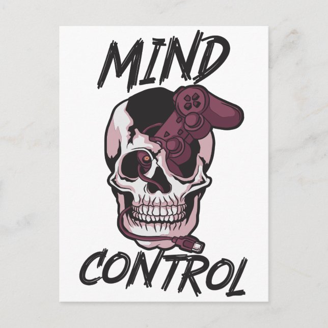 Postal Poster de diseño de juegos de control de la mente (Anverso)