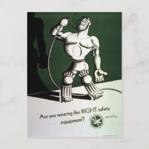 Postal Poster de equipo de seguridad de la Segunda Guerra
