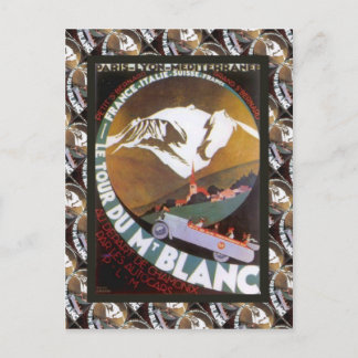Postal Poster de esquí de época, Le Tour du Mt Blanc