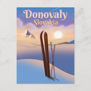 Postal Póster de esquí Donovaly Eslovaquia.
