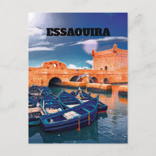 Postal Póster de Essaouira Marruecos Impresión de Viaje A