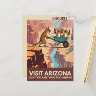 Postal Póster de estilo WPA Visite Arizona
