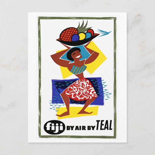 Postal Poster de Fiyi restaurado (Anverso)