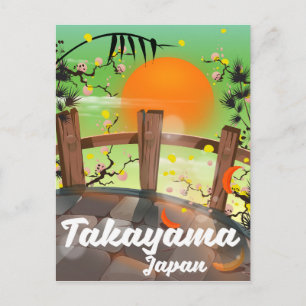 Postal Póster de flor japonesa de Takayama.