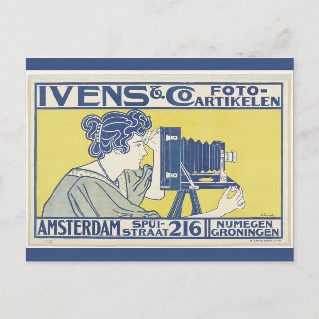 Postal Poster de fotografía de la época holandesa de Amst (Anverso)