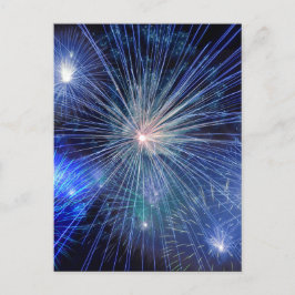 Postal Poster de fuegos artificiales