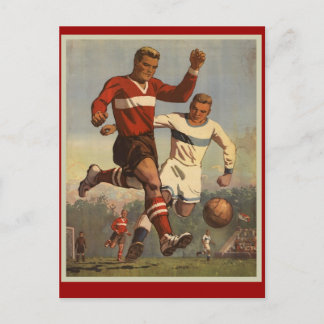 Postal Poster de fútbol de Vintage