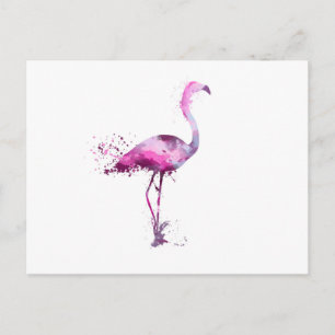 Postal Poster de impresión rosa Flamingo Wall Art