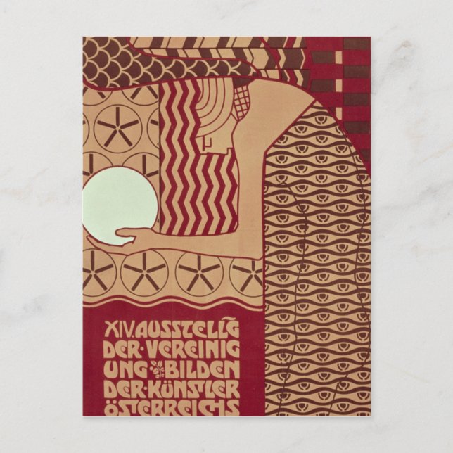 Postal Poster de la 14ª Exposición de Viena (Anverso)