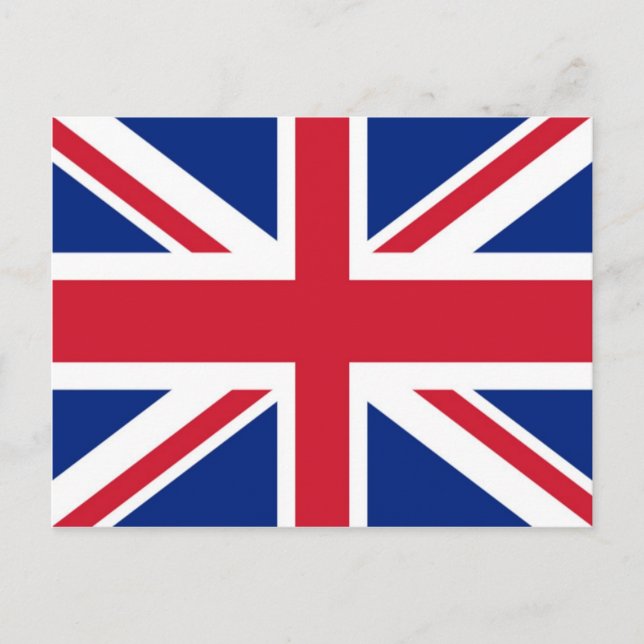 Postal Póster de la bandera del Reino Unido / británica / (Anverso)