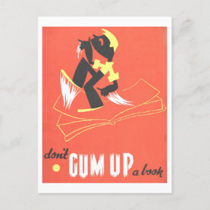 Postal Poster de la Biblioteca del Club "Be Kind to Books