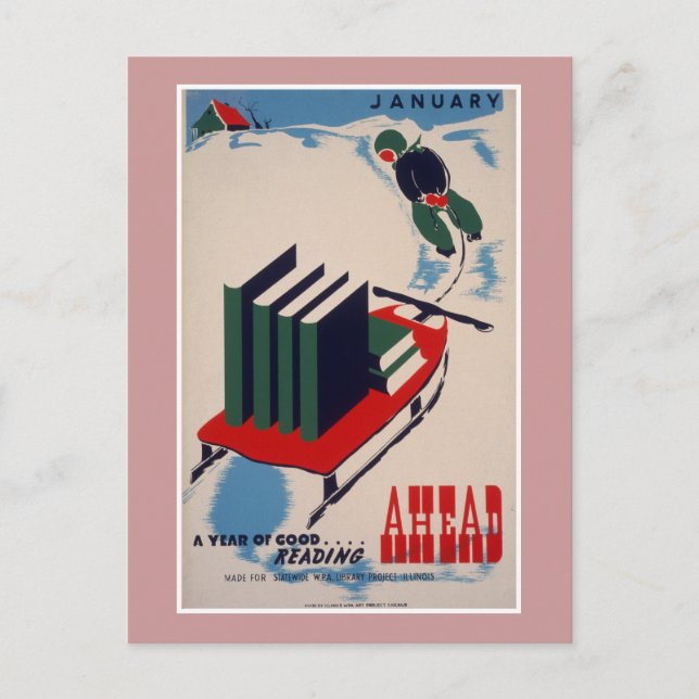 Postal Poster de la biblioteca WPA (Anverso)