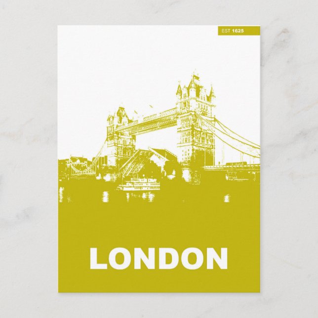 Postal Poster de la ciudad de Londres (Anverso)