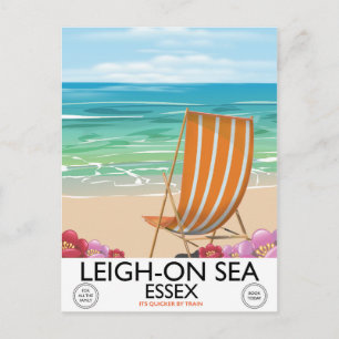 Postal Poster de la costa de Leigh-on-Sea Essex