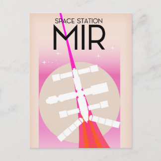 Postal Póster de la estación espacial rusa MIR