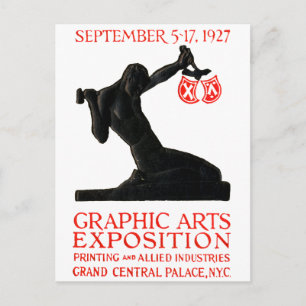 Postal poster de la Expo de Artes Gráficas de 1927