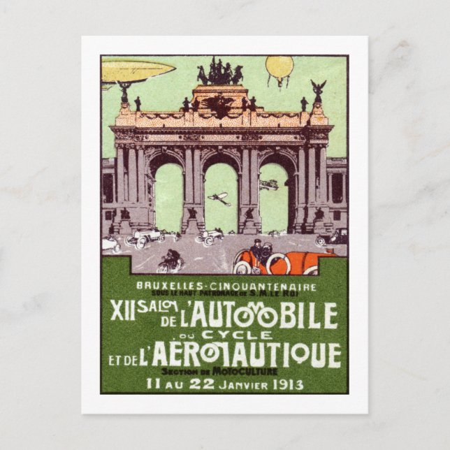 Postal poster de la Expo de Transporte de 1913 (Anverso)