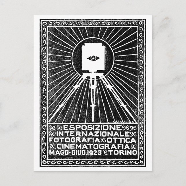 Postal poster de la Expo Fotográfica de Turín 1923 (Anverso)