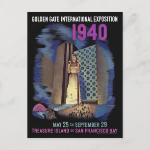 Postal poster de la Exposición Internacional Golden Gate