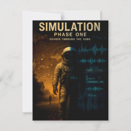 Postal Poster de la fase de simulación uno - Arte Astrona