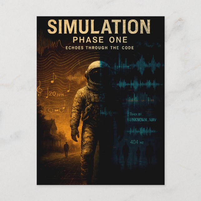 Postal Poster de la fase de simulación uno - Arte Astrona (Anverso)