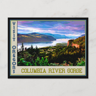 Postal Poster de la garganta del río Columbia en Oregón