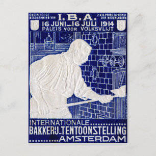 Postal poster de la Holanda Baking Expo 1914