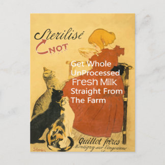 Postal Poster de la leche de cosecha de gatitos
