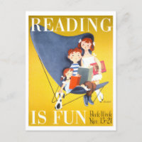 Poster de la Semana del Libro "Leer es divertido"
