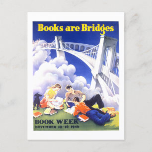 Postal Poster de la semana del libro "Los libros son puen