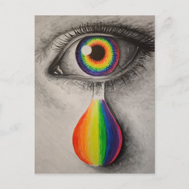 Postal Poster de lágrimas arcoiris (Anverso)