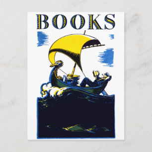 Postal poster de Libros de 1930