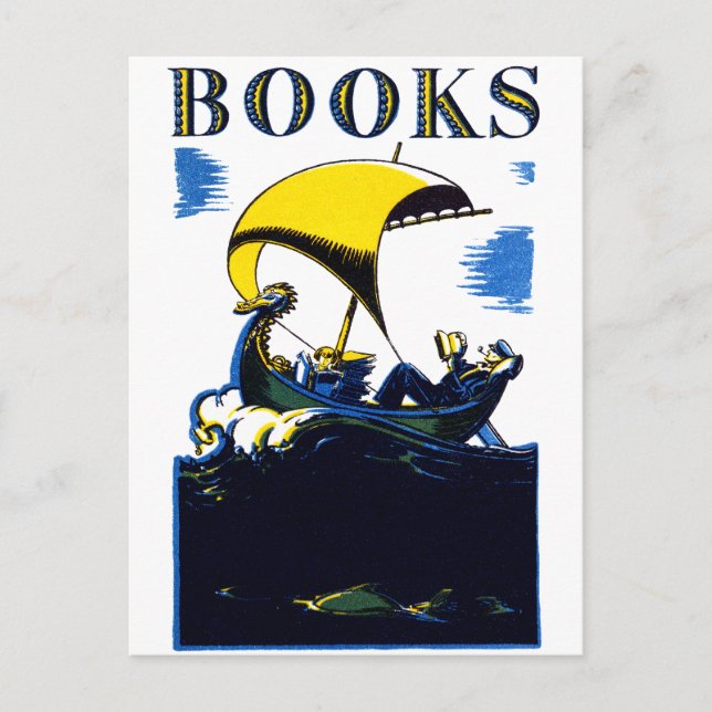 Postal poster de Libros de 1930 (Anverso)