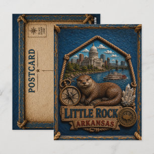Postal Póster de Little Rock Arkansas Viaje Antiguo