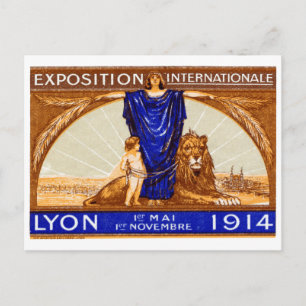 Postal poster de Lyon International Expo 1914