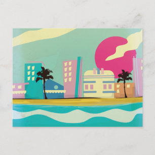 Postal Poster de Miami de los años 80