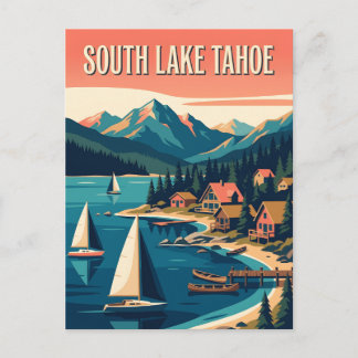 Postal Póster de montaña de South Lake Tahoe California