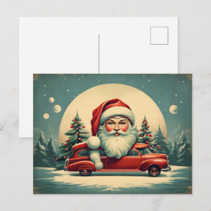 Postal Póster de Navidad vintage
