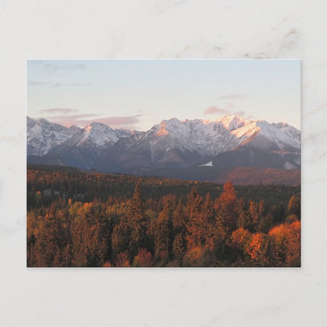 Postal Poster de otoño de Tatras (Anverso)