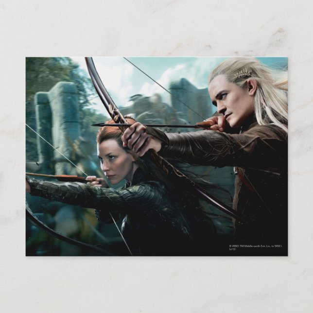 Postal POSTER de películas TAURIEL™ y LEGOLAS GREENLEAF™ (Anverso)