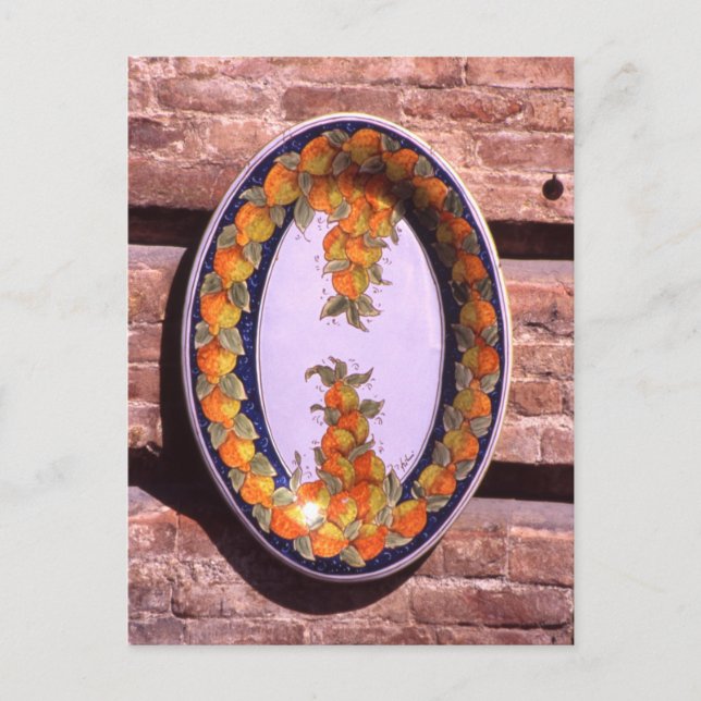 Postal Poster de platos de alfarería (Anverso)