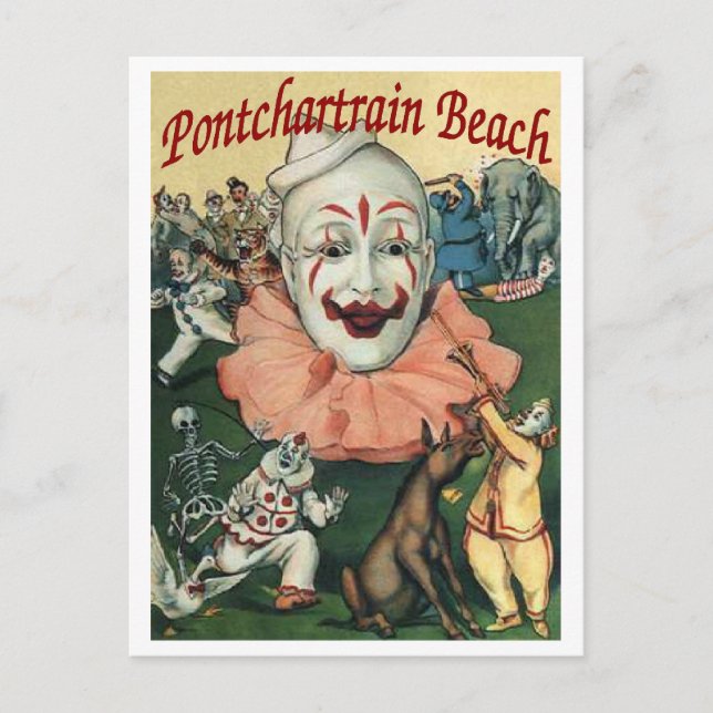 Postal Poster de playa de Pontchartrain (Anverso)