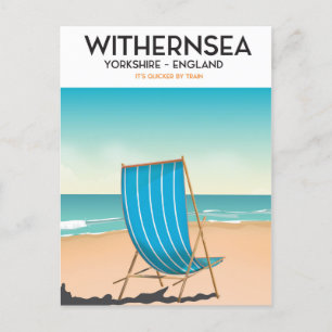 Postal Póster de playa de Withernsea, Yorkshire, impresió