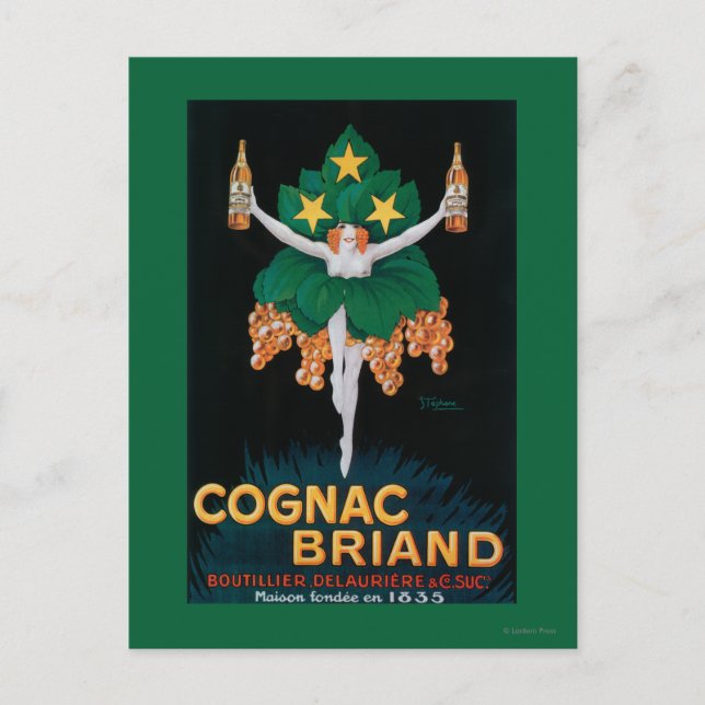 Postal Poster de promoción de Cognac Briand (Anverso)