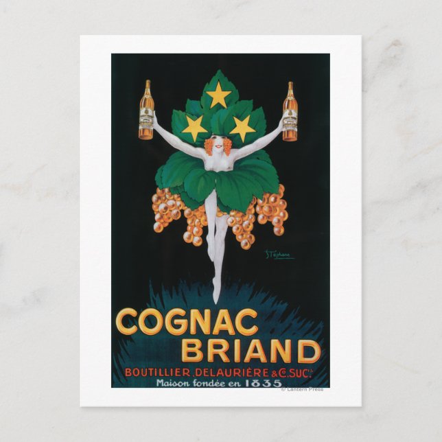 Postal Poster de promoción de Cognac Briand (Anverso)