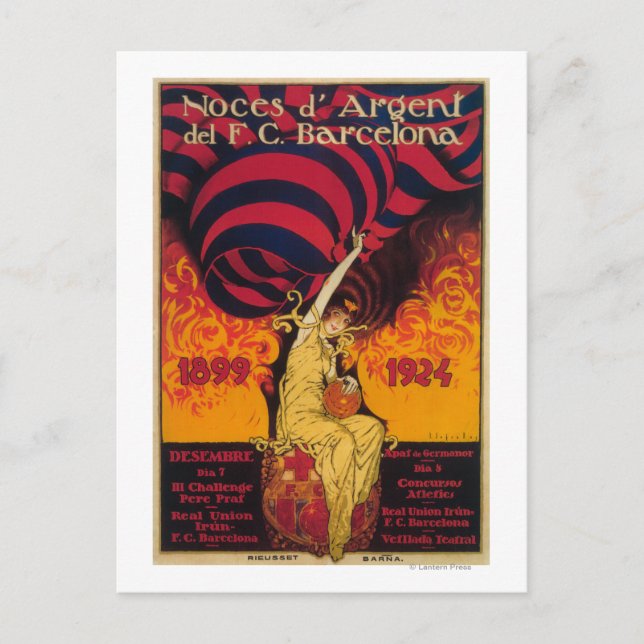 Postal Poster de promoción de fútbol (Anverso)