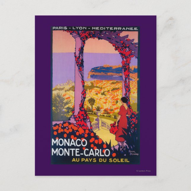 Postal Poster de promoción de viajes (Anverso)