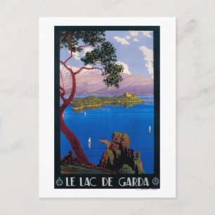 Postal Poster de promoción de viajes en el lago de Garda