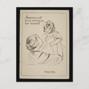 Postal Poster de propaganda de Estados Unidos